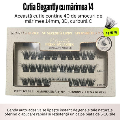 Gene Auto-Adezive Press-On Elegantly™ I MĂRIME UNICĂ