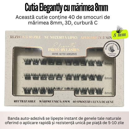 Gene Auto-Adezive Press-On Elegantly™ I MĂRIME UNICĂ