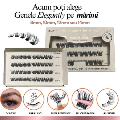 Gene Auto-Adezive Press-On Elegantly™ I MĂRIME UNICĂ